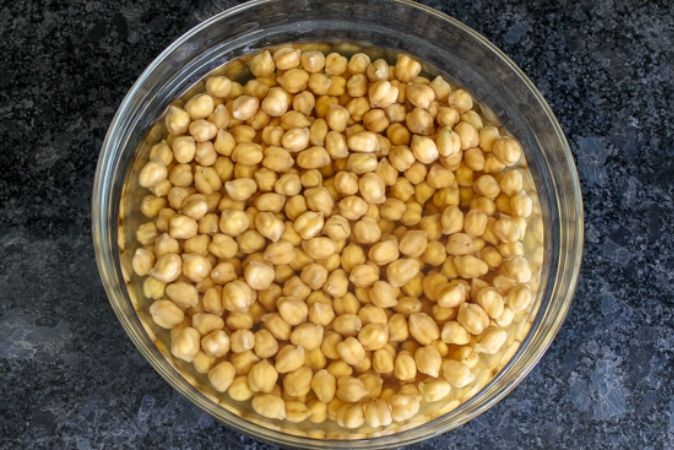 Soaked chickpeas