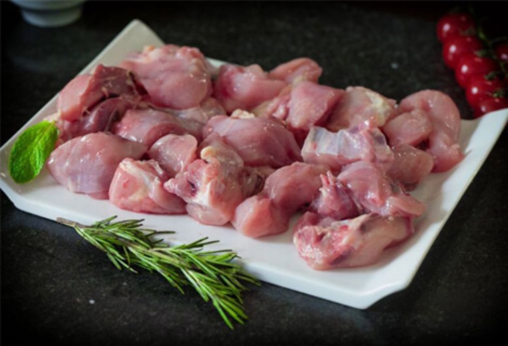 Raw chicken pieces